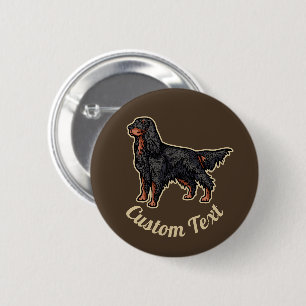 Macaron Rond 5 Cm Bouton d'illustration Gordon Setter