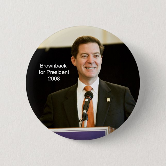 Macaron Rond 5 Cm Bouton d'image de Brownback (Devant)