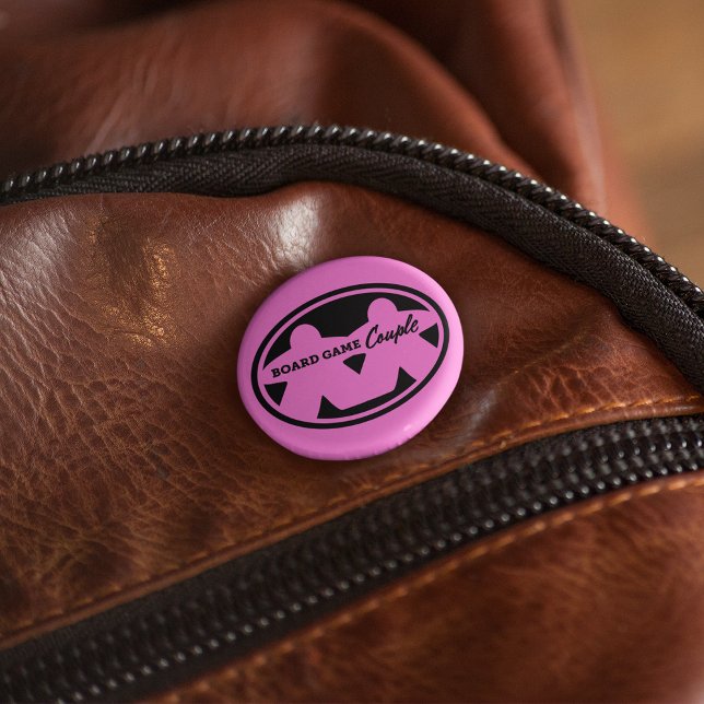 Macaron Rond 5 Cm Bouton d'image noir Couple de jeu de carte (Créateur téléchargé)