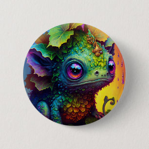 Macaron Rond 5 Cm Bouton d'Imaginaire d'un monstre de grenouille mig