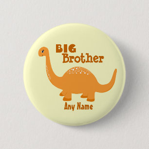 Macaron Rond 5 Cm Bouton d'impression Big Brother Dinosaur