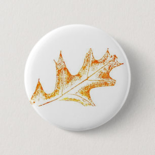 Macaron Rond 5 Cm Bouton d'impression de la nature feuille