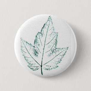 Macaron Rond 5 Cm Bouton d'impression de la nature feuille