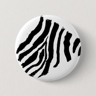 Macaron Rond 5 Cm Bouton d'impression Zebra