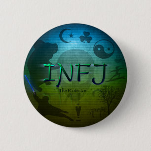 Macaron Rond 5 Cm Bouton d'INFJ