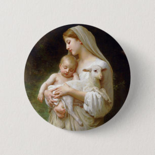 Macaron Rond 5 Cm Bouton d'innocence de Bouguereau
