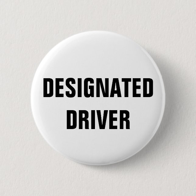 Macaron Rond 5 Cm bouton d'insigne de conducteur désigné simple (Devant)