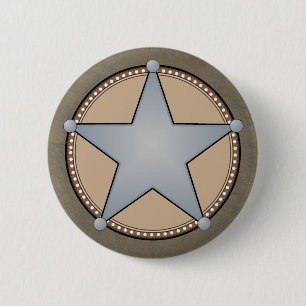 Macaron Rond 5 Cm Bouton d'insigne de Sherriff