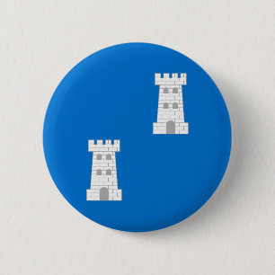 Macaron Rond 5 Cm Bouton d'insigne du canton des Tours Populace