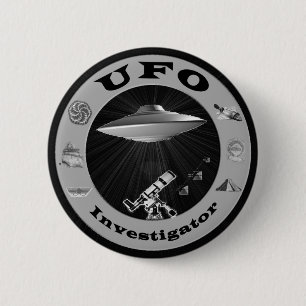 Macaron Rond 5 Cm Bouton d'investigateur d'UFO