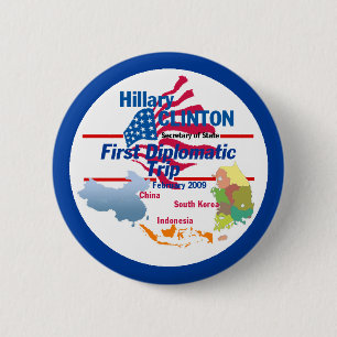 Macaron Rond 5 Cm Bouton diplomatique de Clinton