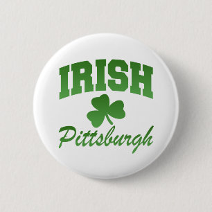 Macaron Rond 5 Cm Bouton d'Irlandais de Pittsburgh
