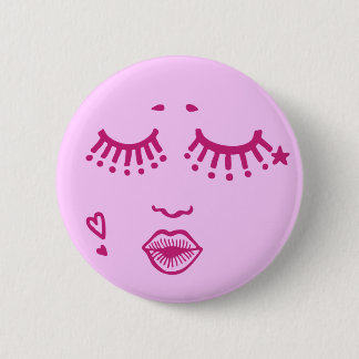 Macaron Rond 5 Cm Bouton Disco Kiss