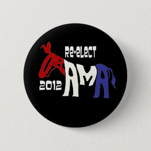 Macaron Rond 5 Cm Bouton d'Obama 2012