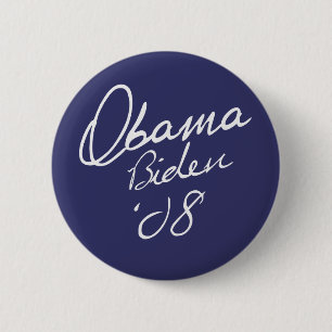 Macaron Rond 5 Cm Bouton d'Obama Biden '08
