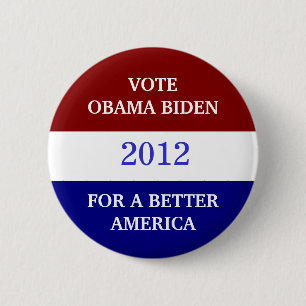 Macaron Rond 5 Cm Bouton d'OBAMA BIDEN 2012