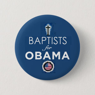 Macaron Rond 5 Cm Bouton d'OBAMA de BAPTISTES