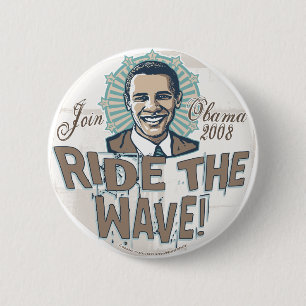 Macaron Rond 5 Cm Bouton d'Obama de vague