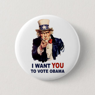 Macaron Rond 5 Cm Bouton d'Obama de vote