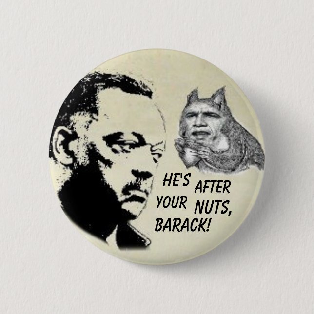 Macaron Rond 5 Cm Bouton d'Obama/Jesse Jackson (Devant)