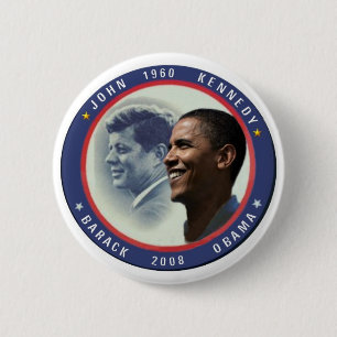 Macaron Rond 5 Cm Bouton d'Obama JFK