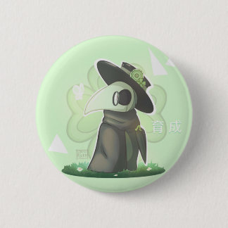 Macaron Rond 5 Cm Bouton docteur de la peste verte