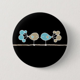 Macaron Rond 5 Cm Bouton d'oiseaux de Circletail