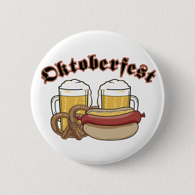 Macaron Rond 5 Cm Bouton d'Oktoberfest (Devant)