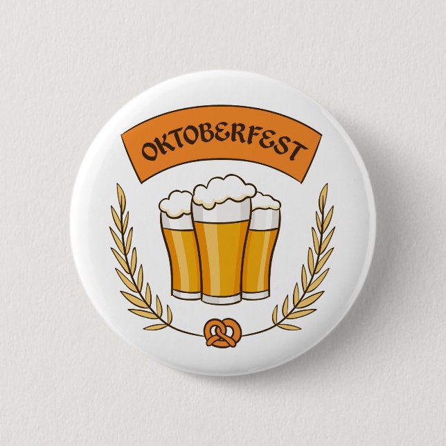 Macaron Rond 5 Cm Bouton d'Oktoberfest (Devant)