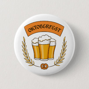 Macaron Rond 5 Cm Bouton d'Oktoberfest