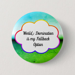 Macaron Rond 5 Cm Bouton Domination Mondiale