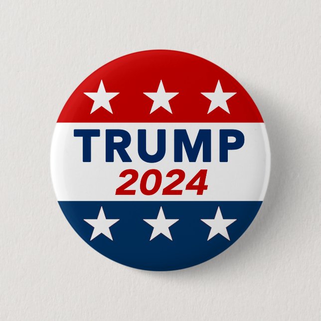 Macaron Rond 5 Cm Bouton Donald Trump 2024 (Devant)