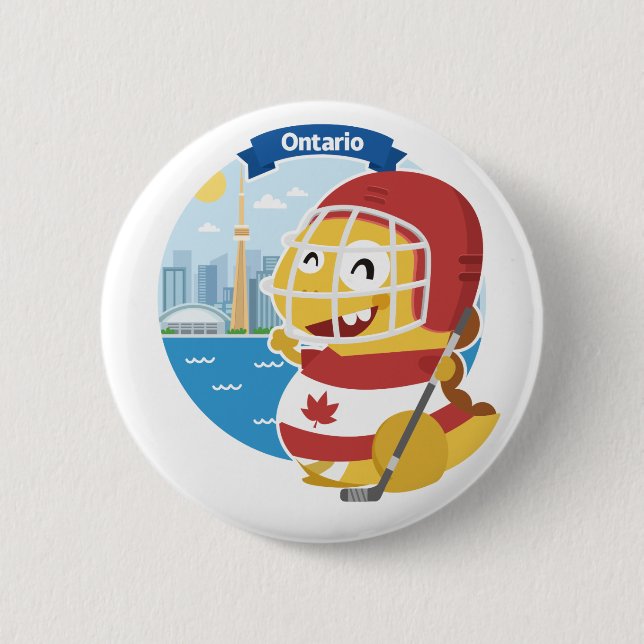 Macaron Rond 5 Cm Bouton d'Ontario VIPKID (Devant)