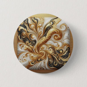 Macaron Rond 5 Cm Bouton d'or de luxe