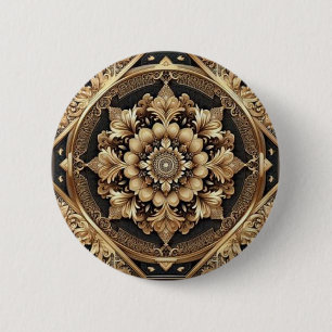 Macaron Rond 5 Cm Bouton d'or pourcentage