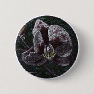 Macaron Rond 5 Cm Bouton d'orchidée