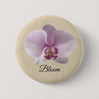 Macaron Rond 5 Cm Bouton d'orchidée pourpre