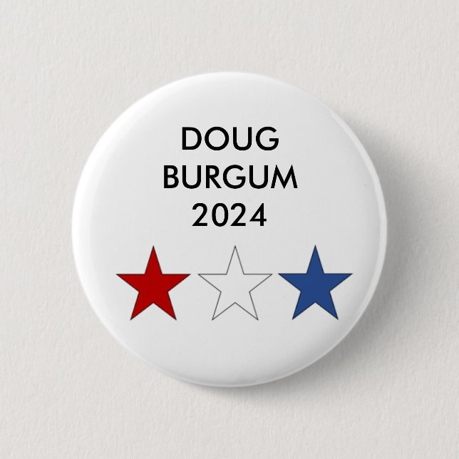 Macaron Rond 5 Cm Bouton Doug Burgum pour Président 2024 (Devant)