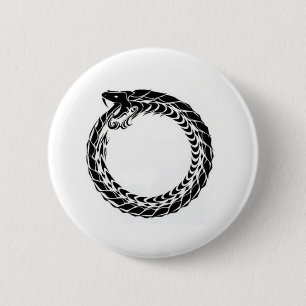Macaron Rond 5 Cm Bouton d'Ouroboros
