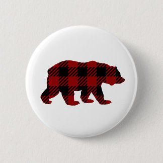 Macaron Rond 5 Cm Bouton d'ours de plaid de Buffalo