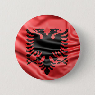 Macaron Rond 5 Cm Bouton Drapeau Albanie