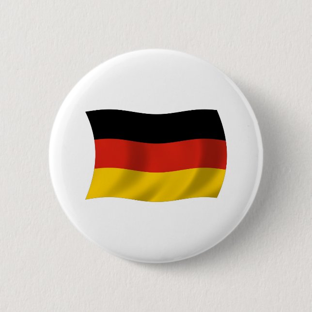 Macaron Rond 5 Cm Bouton Drapeau Allemagne (Devant)