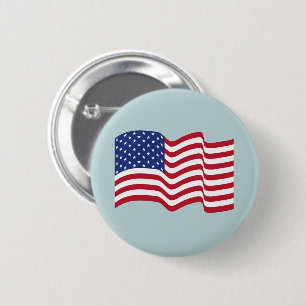 Macaron Rond 5 Cm Bouton Drapeau Américain Cadeau