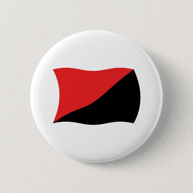 Macaron Rond 5 Cm Bouton Drapeau Anarcho-Syndicalisme (Devant)