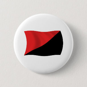 Macaron Rond 5 Cm Bouton Drapeau Anarcho-Syndicalisme