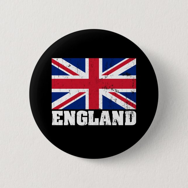 Macaron Rond 5 Cm Bouton Drapeau Anglais Union Jack (Devant)