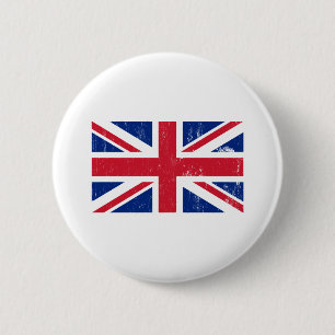 Macaron Rond 5 Cm Bouton Drapeau Anglais Union Jack