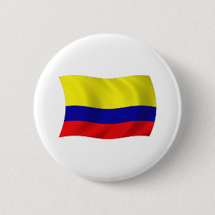 Macaron Rond 5 Cm Bouton Drapeau Colombie