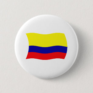 Macaron Rond 5 Cm Bouton Drapeau Colombie