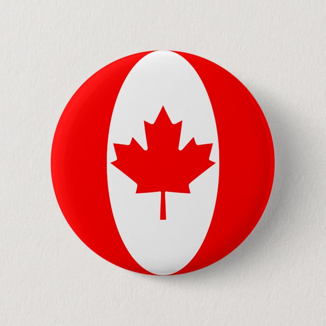 Macaron Rond 5 Cm Bouton Drapeau de Fisheye Canada (Devant)